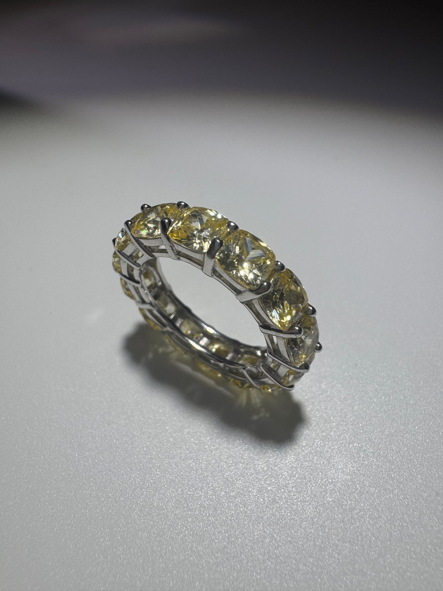 Eleganter Citrin Ring aus 925 Silber – Grösse 6 / 53 – Allianzring mit echter Brillanz 💛