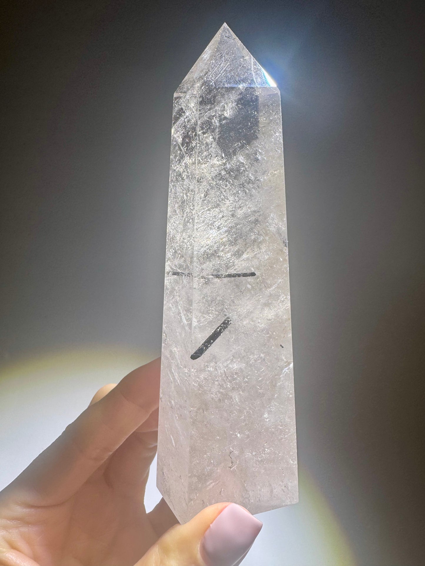 Exklusive Bergkristallspitze mit Rutil & Turmalin – 13.2 cm, 272 g – Edelstein aus Brasilien