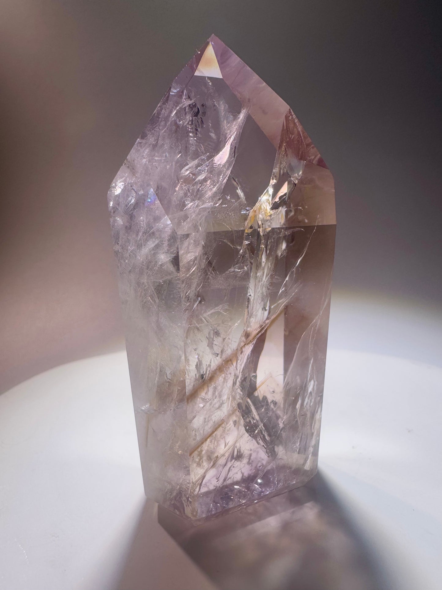 Ametrin-Phantom-Kristalle aus Brasilien – Museumsqualität mit Amethyst- & Citrin-Phantomen, fluoreszierend & ultra klar