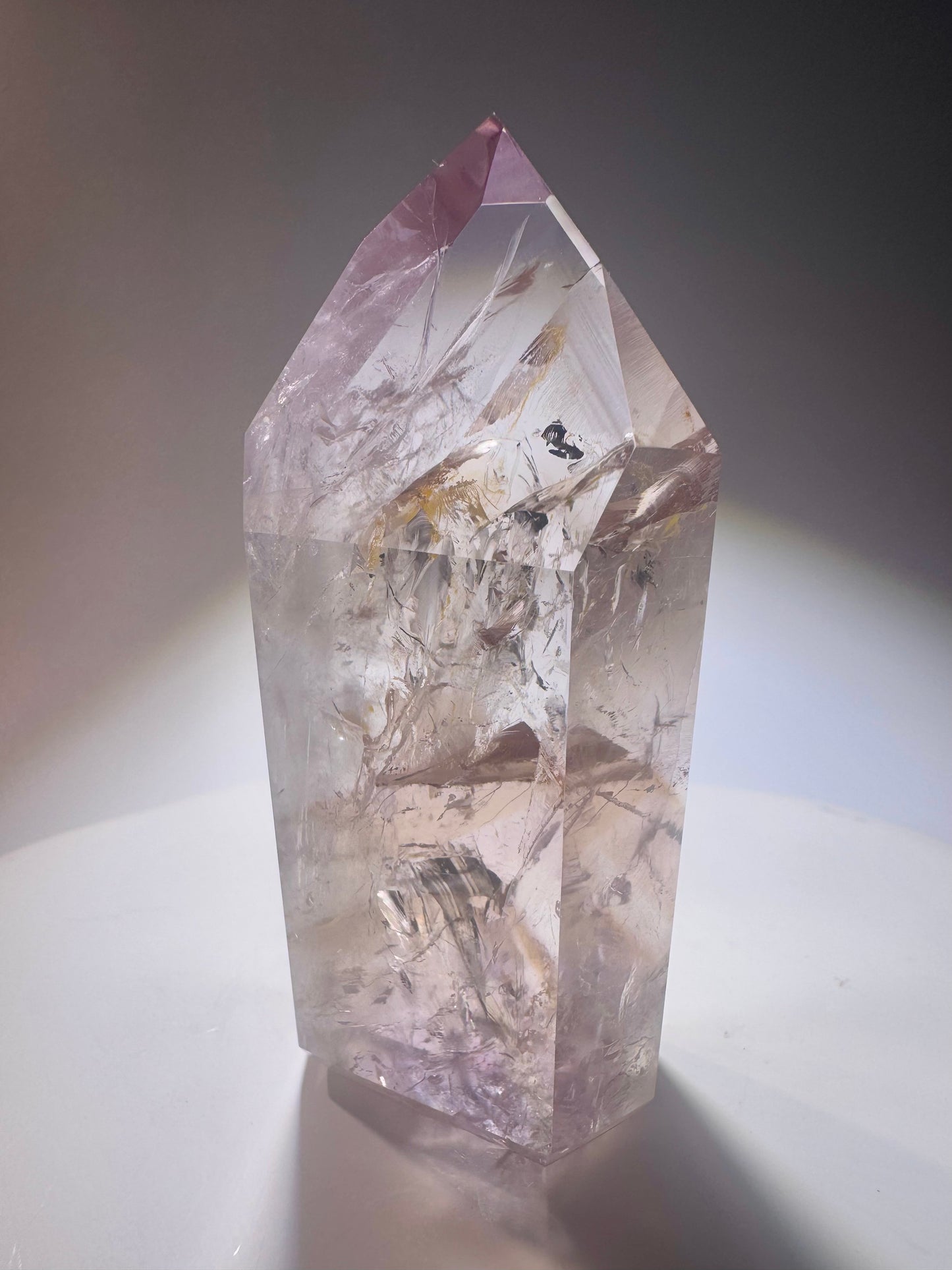 Ametrin-Phantom-Kristalle aus Brasilien – Museumsqualität mit Amethyst- & Citrin-Phantomen, fluoreszierend & ultra klar