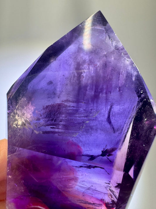 Tief violette Ametrin Spitze (Amethyst/Citrin) ✨💜 - 7.8cm, 106g
