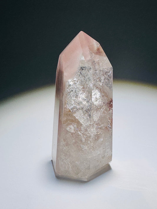 Bezaubernde Pink-Lithium-Spitze mit Regenbogen 💖 - 5.4cm, 48g