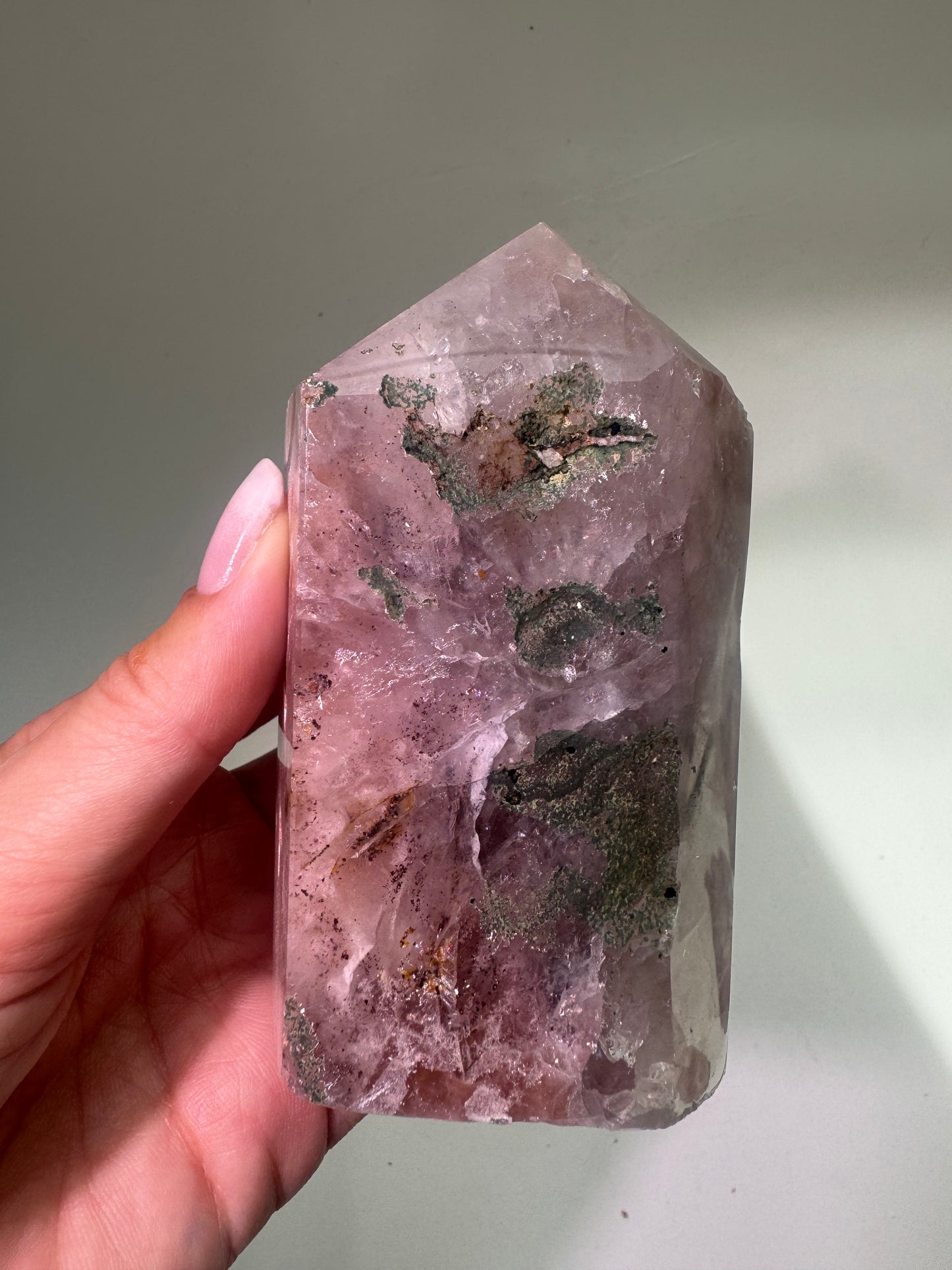 Pink Amethyst Spitze 10.5 cm – 429 g | Hochwertiger Kristall aus Brasilien 💗