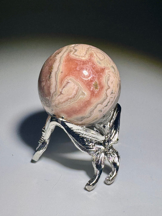 Süsse Rhodochrosit Kugel mit intensivem Farbverlauf ✨ 💕 - 3cm