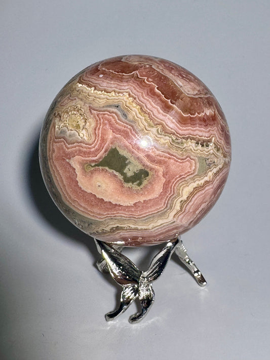 Grosse traumhafte Rhodochrosit Kugel ✨ 💕 - 5.4cm, 328g