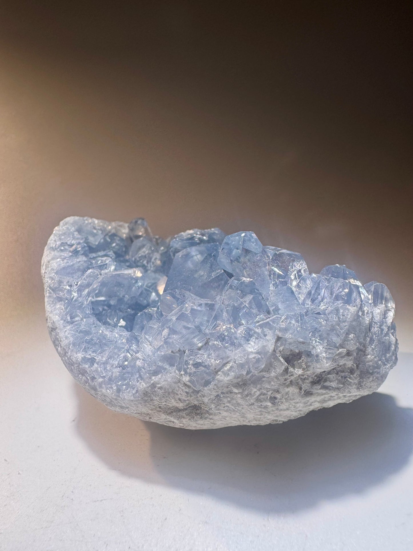 Celestin Stufe aus Madagaskar 💎 Klar & funkelnd ✨ Museumsqualität 10.2cm