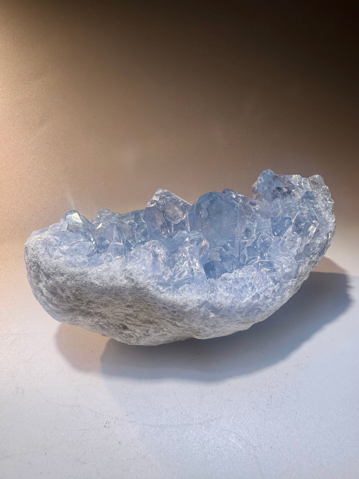 Celestin Stufe aus Madagaskar 💎 Klar & funkelnd ✨ Museumsqualität 10.2cm