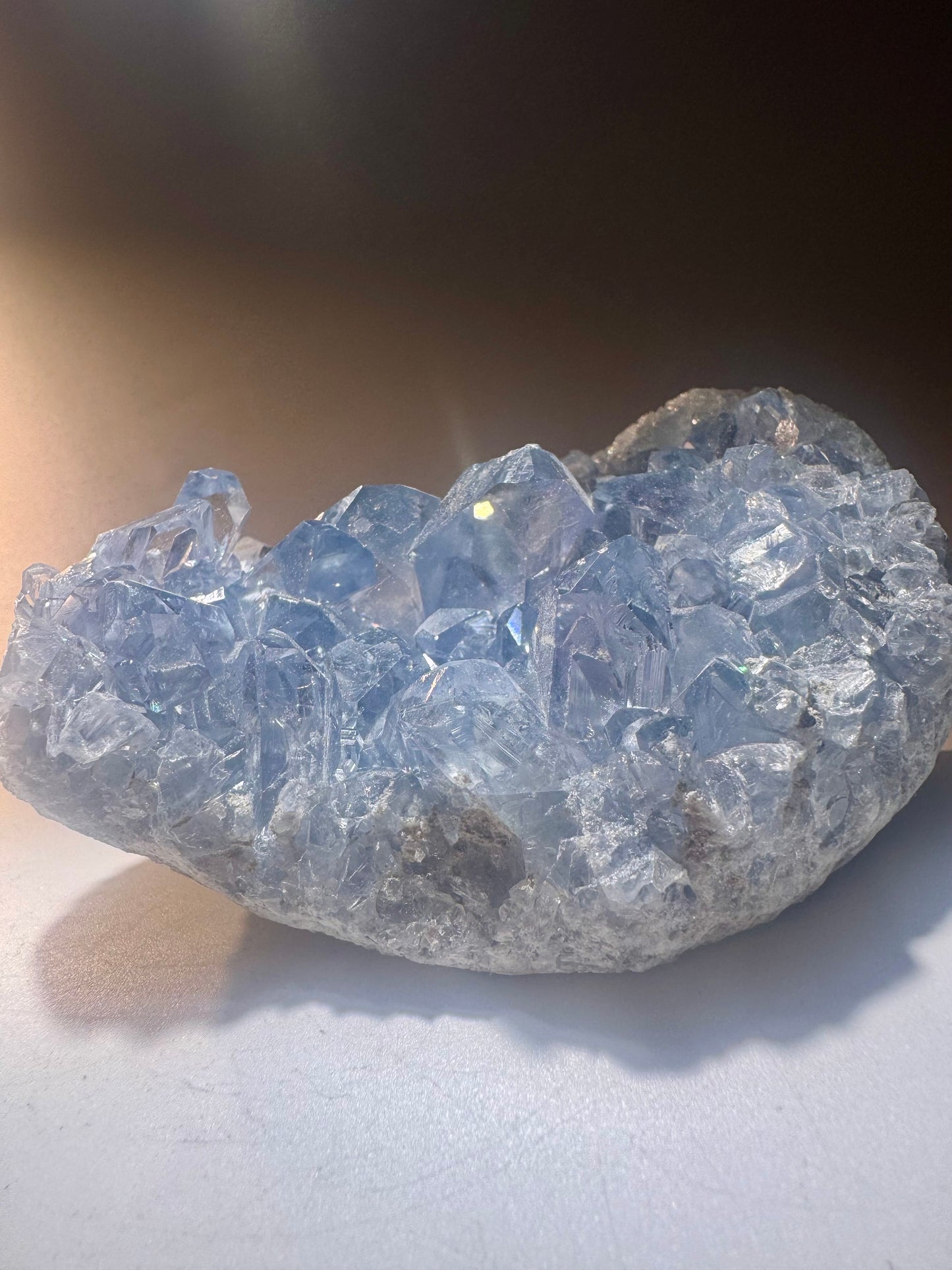Celestin Stufe aus Madagaskar 💎 Klar & funkelnd ✨ Museumsqualität 10.2cm