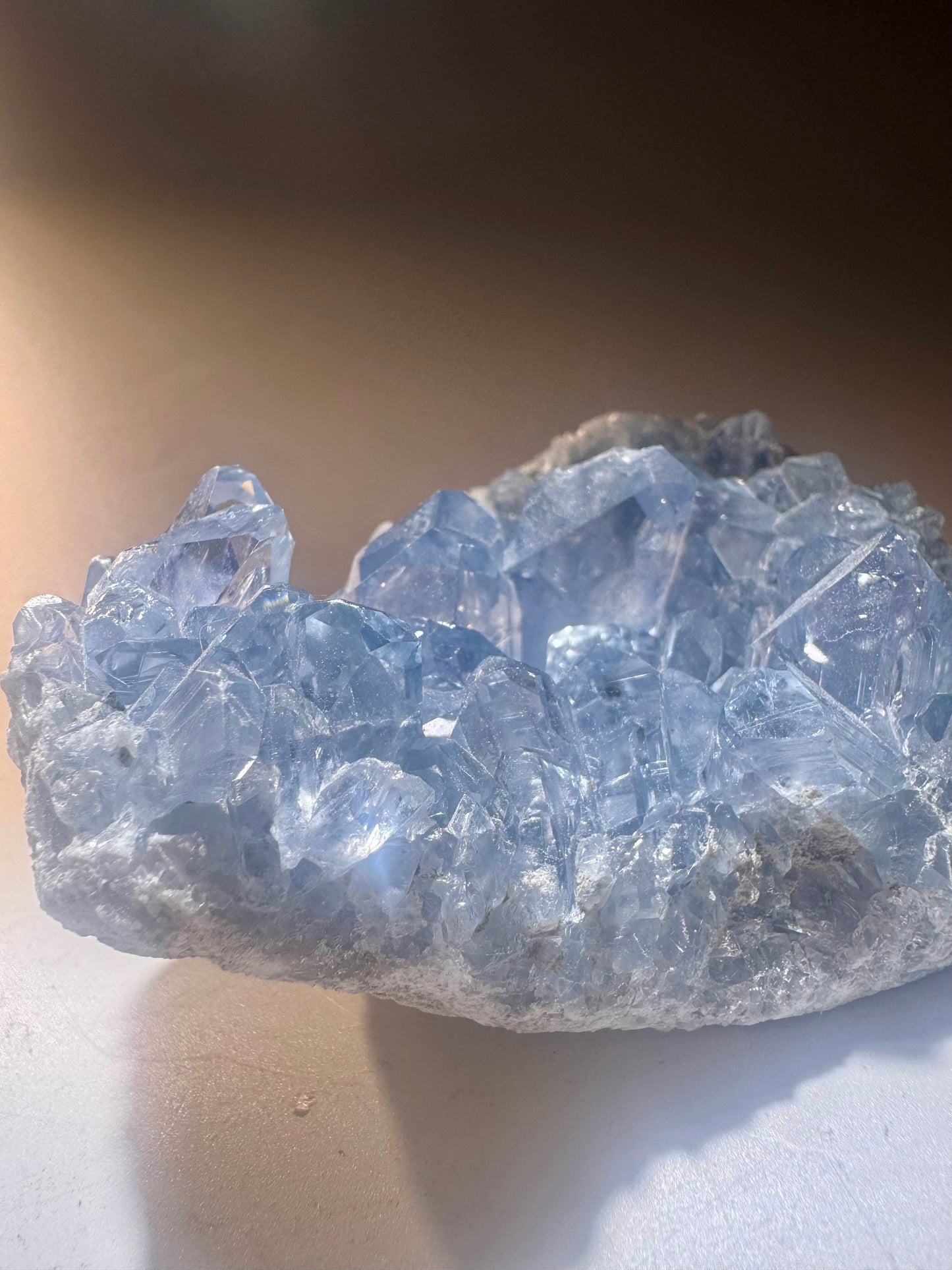 Celestin Stufe aus Madagaskar 💎 Klar & funkelnd ✨ Museumsqualität 10.2cm