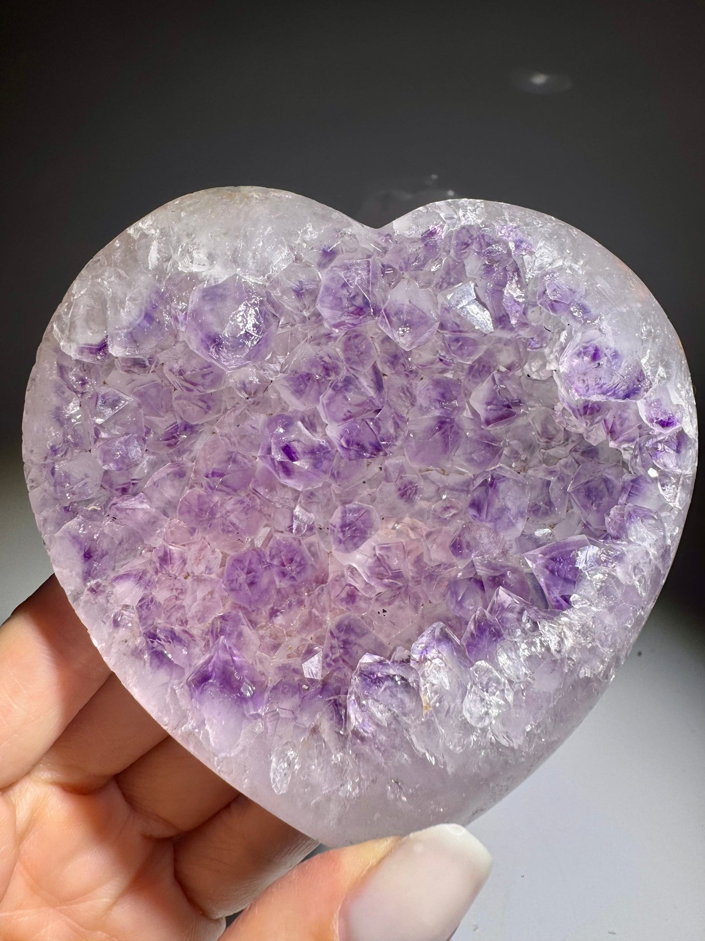Bezauberndes Amethyst-Herz 9,5 cm – Traumstück aus Kristall 💜💎