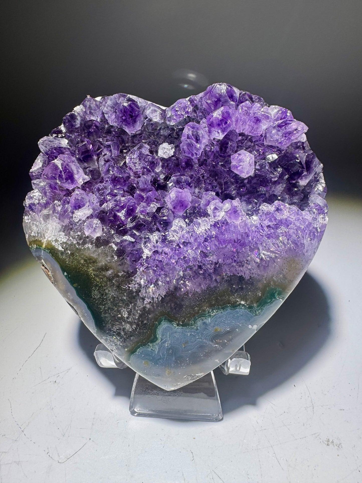 Amethyst-Herz aus Uruguay 8,5 cm – 363 g