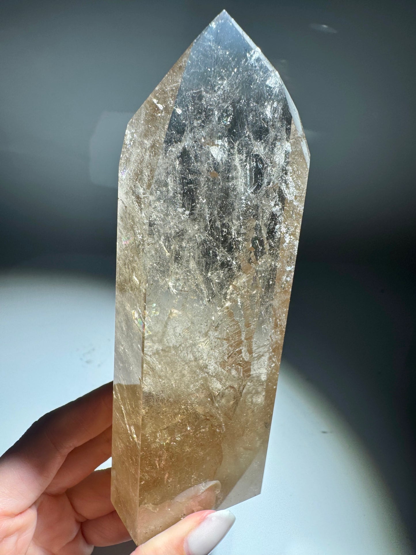 Natur-Citrin 15,4 cm – 421 g 🍯 Extra klare Premium Qualität Brasilien