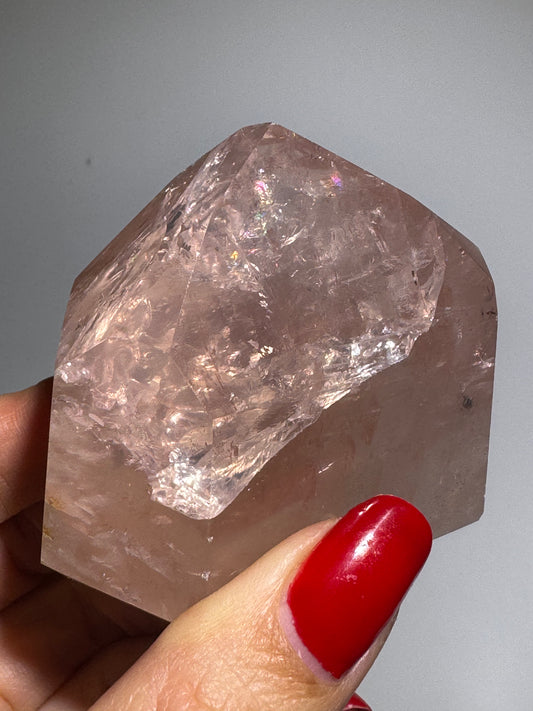Klare Rosenquarz Spitze 💕- 5.2cm, 135g