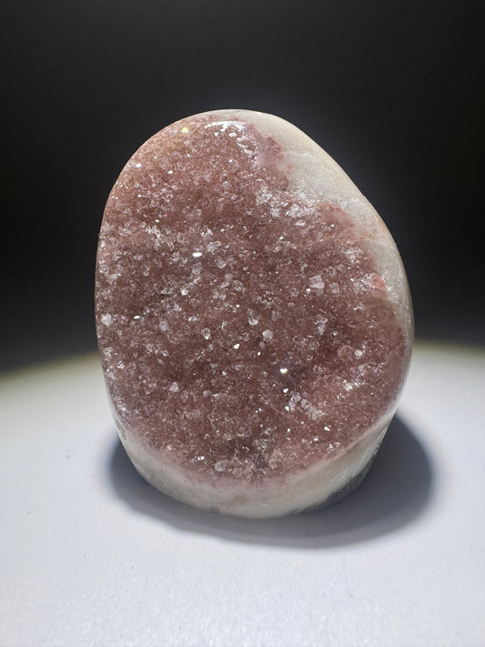 Altrosa Rainbow Amethyst Cutbase – Selten, 6 cm, 168 g, Uruguay 💗✨