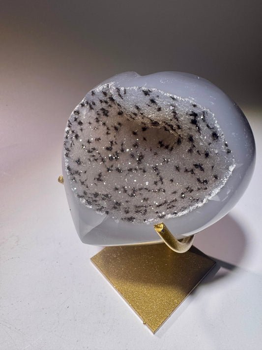 Exklusives Achat-Herz mit faszinierendem Galaxie-Effekt – aus Brasilien, 7x6cm