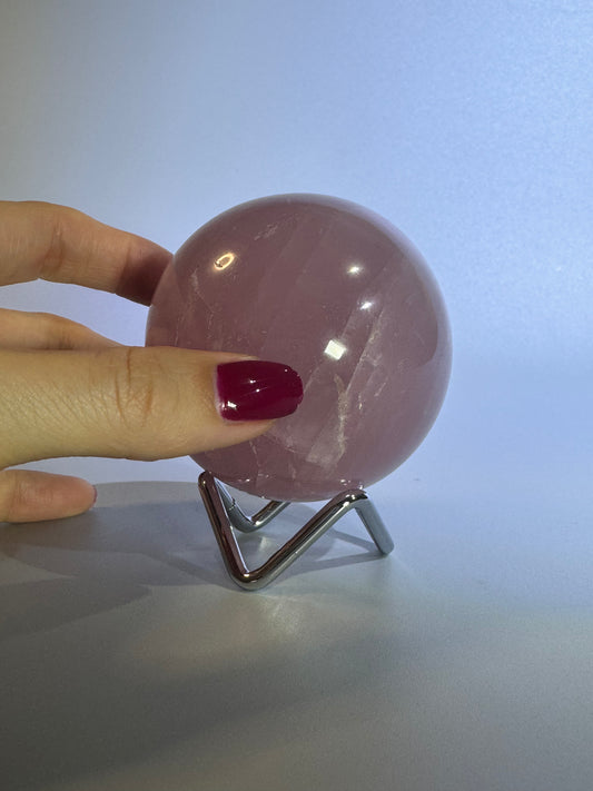 Rosenquarz Kugel - 7cm, 472g