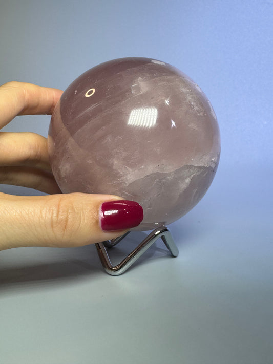 Rosenquarz Kugel - 8cm, 775g