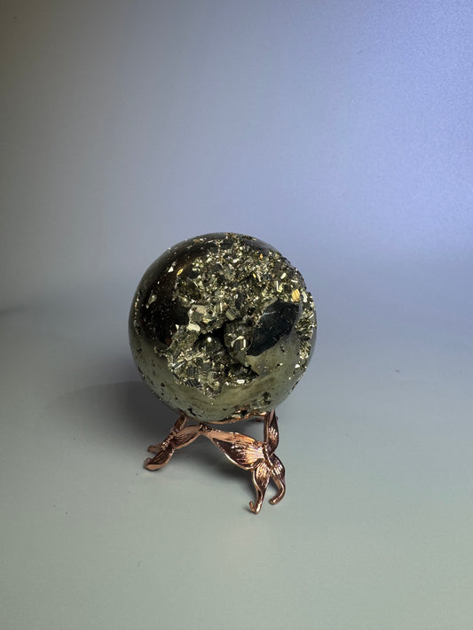 Pyrit Kugel (extra Glanz) - 5.2cm, 279g