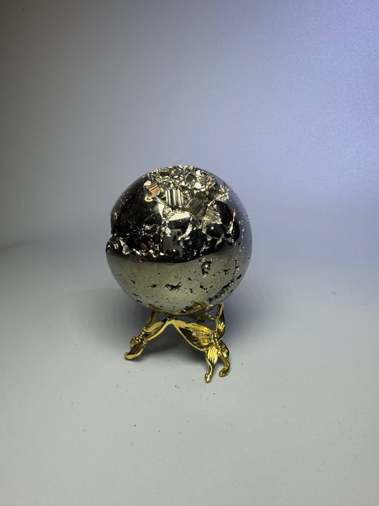 Pyrit Kugel (extra Glanz) - 5.5cm, 398g