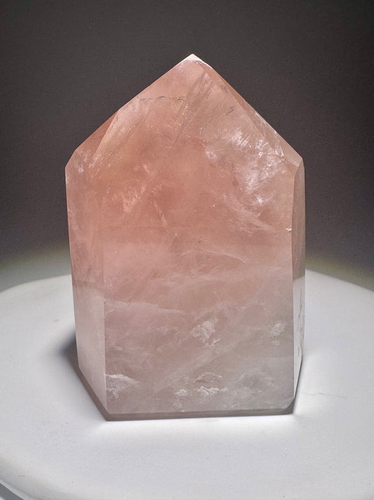 High-Quality Rosenquarz Spitze 🌸 - 7.8cm, 258g