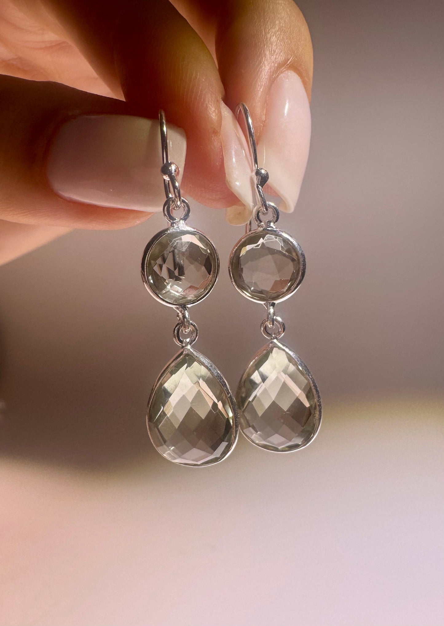 Prasiolith-Ohrringe (grüner Amethyst) 925 Silber – Bezaubernd, Elegant & Edel
