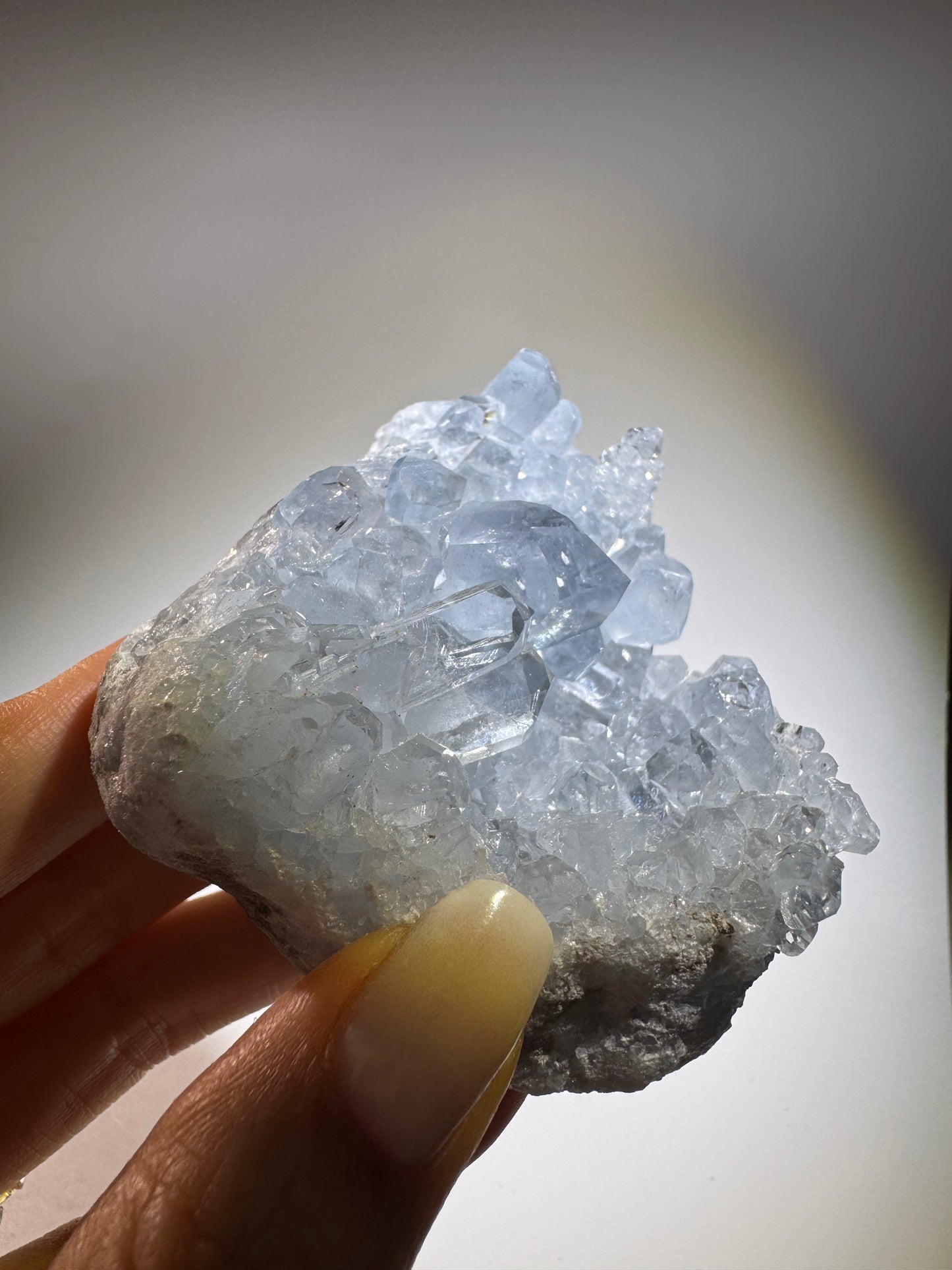 Celestin Stufe aus Madagaskar 💎 Klar & funkelnd ✨ Museumsqualität 7.7 cm