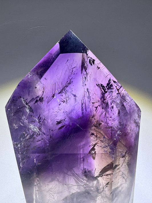 Wunderschöne grosse High-Quality Phantom Ametrin-Spitze ✨💜 - 12.1cm, 415g