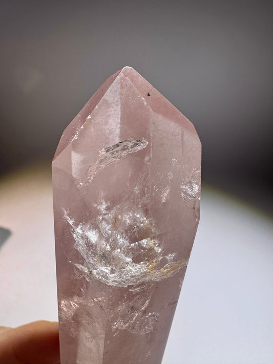 Pink-Lithium Kristall – Ultraklar & Rosa – 12 cm | Hochwertiges Einzelstück aus Brasilien