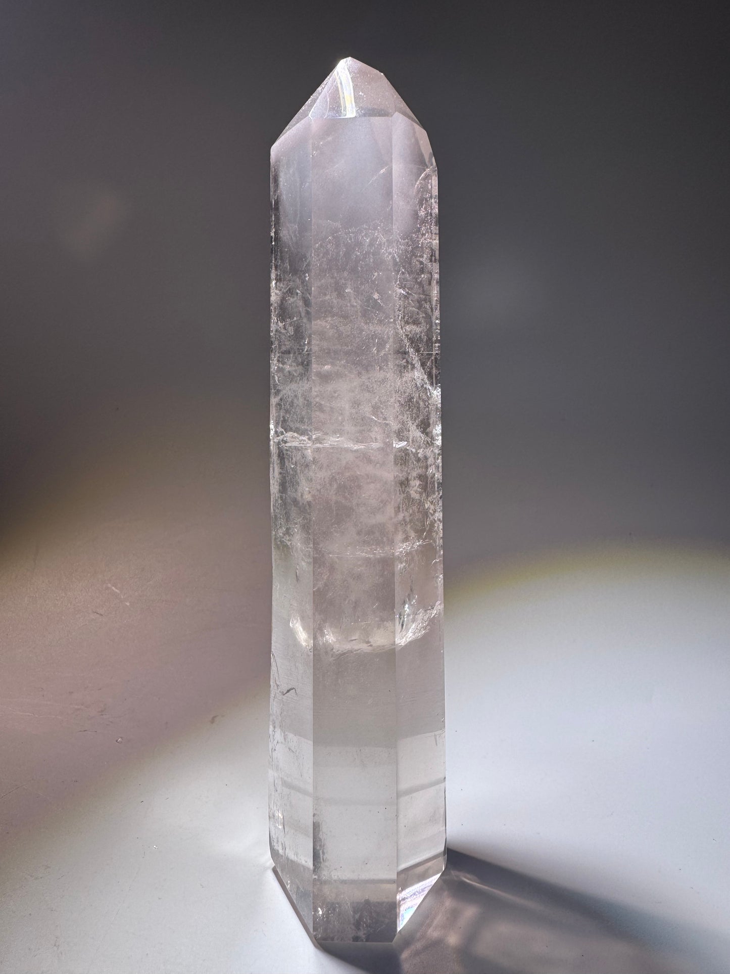 Pink-Lithium Kristall mit Lemurian-Linien – 16 cm | Extra klar & selten | Hochschwingendes Einzelstück aus Brasilien