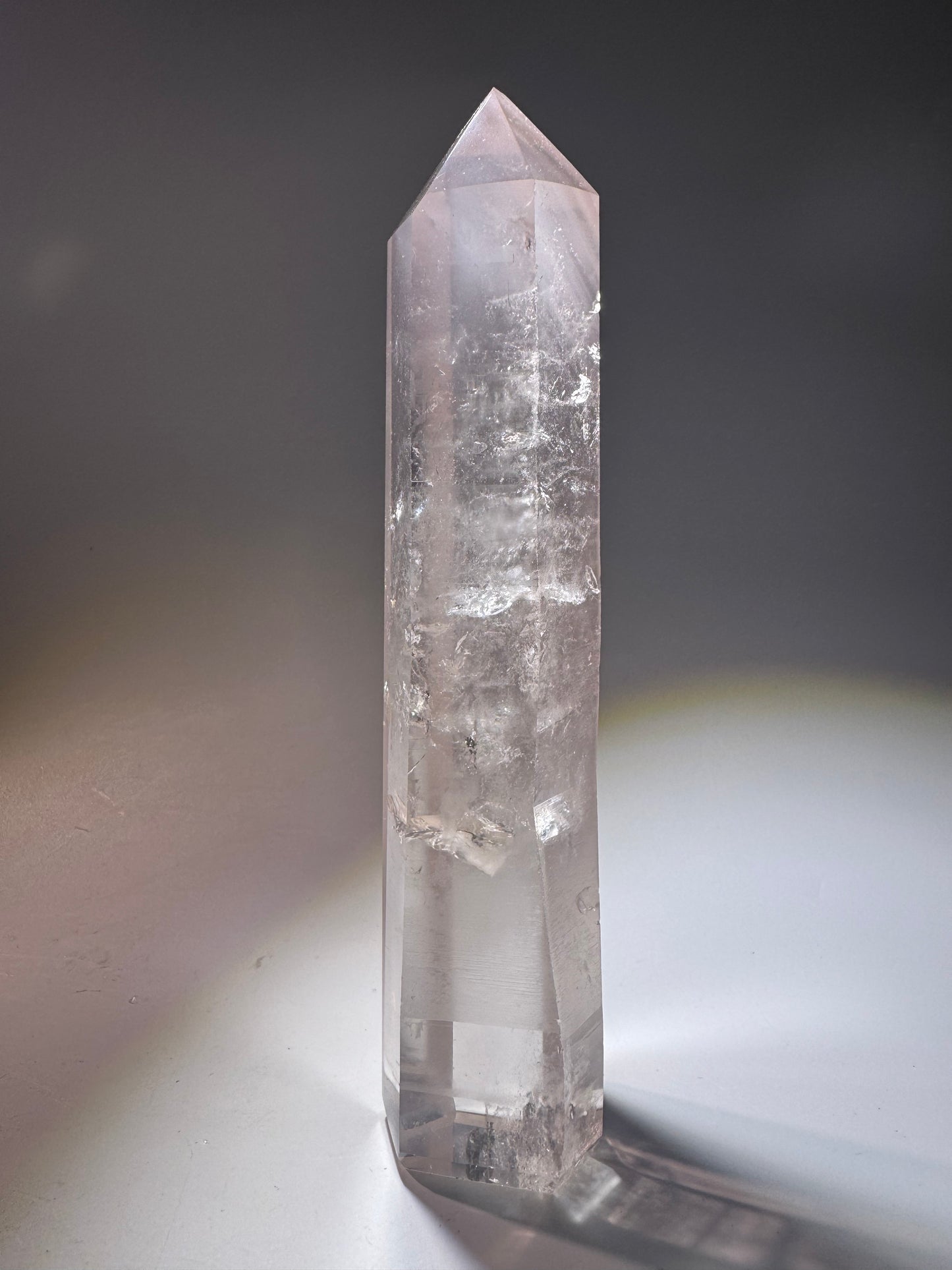 Pink-Lithium Kristall mit Lemurian-Linien – 16 cm | Extra klar & selten | Hochschwingendes Einzelstück aus Brasilien