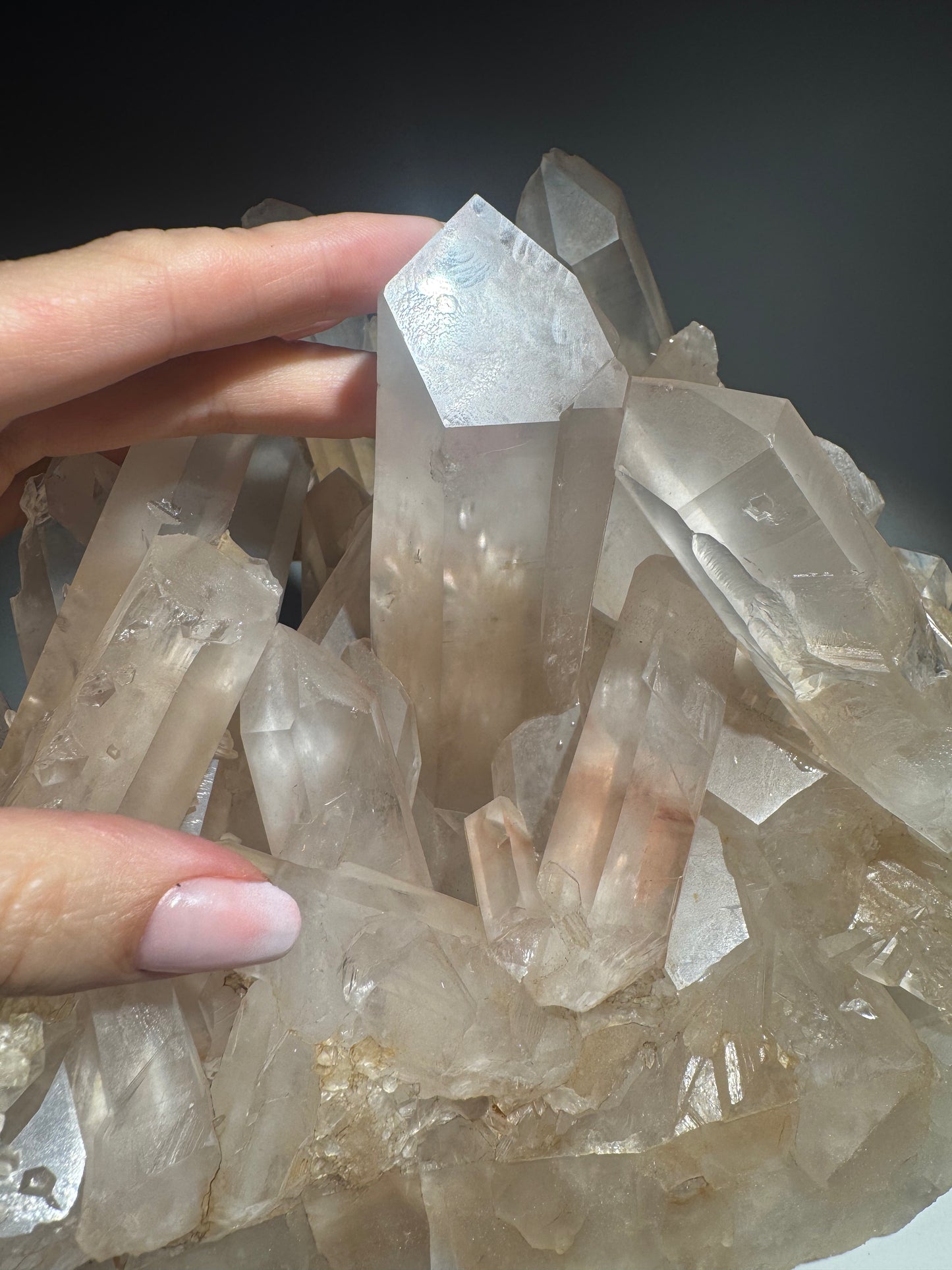 Himalaya Quarzstufe Light Pink 27 x 20 x 16 cm 7,2 kg Museumsqualität