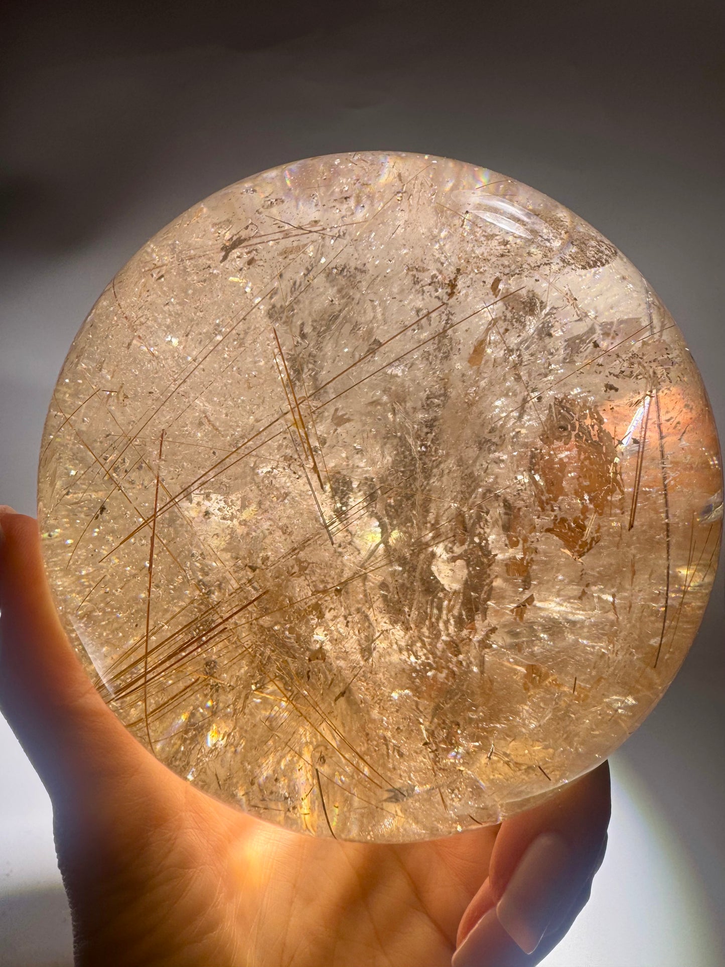 Golden Rutile Kugel 11.2 cm · 2.38 kg – Extra Qualität aus Brasilien