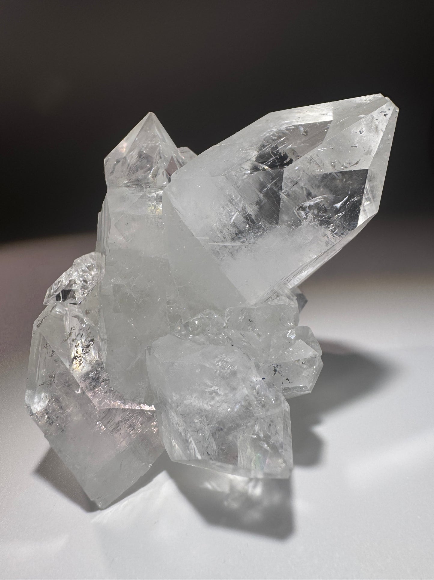 Bezaubernder Diamond Apophyllite 6.5x7.5 cm – Hochglanz, perfekte Klarheit & strahlende Brillanz