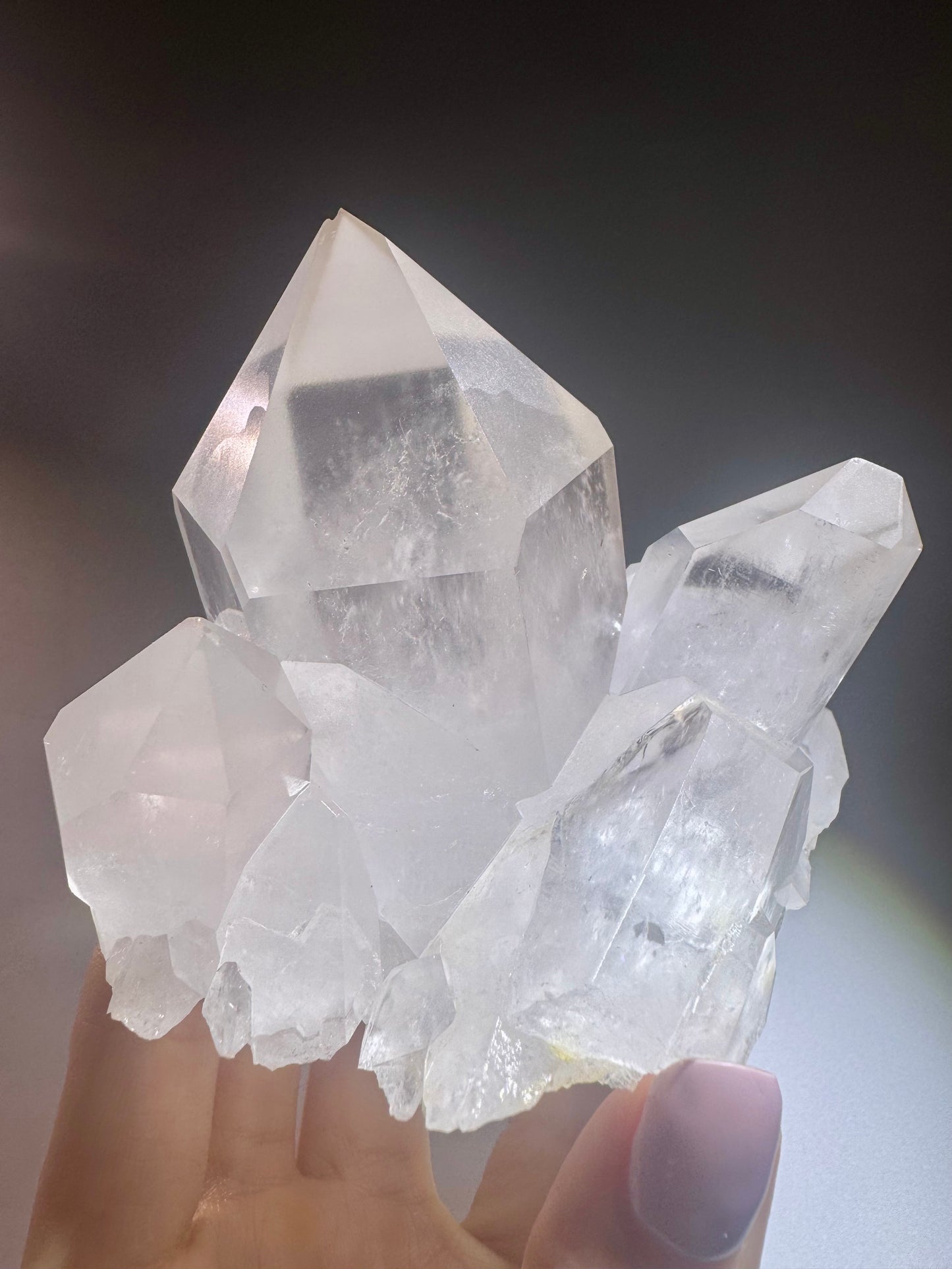 Exklusive Bergkristall Stufe, perfekt ausgebildet, 12 cm, 590 g – klarer Kristall aus Brasilien, Sammlerstück & Heilstein