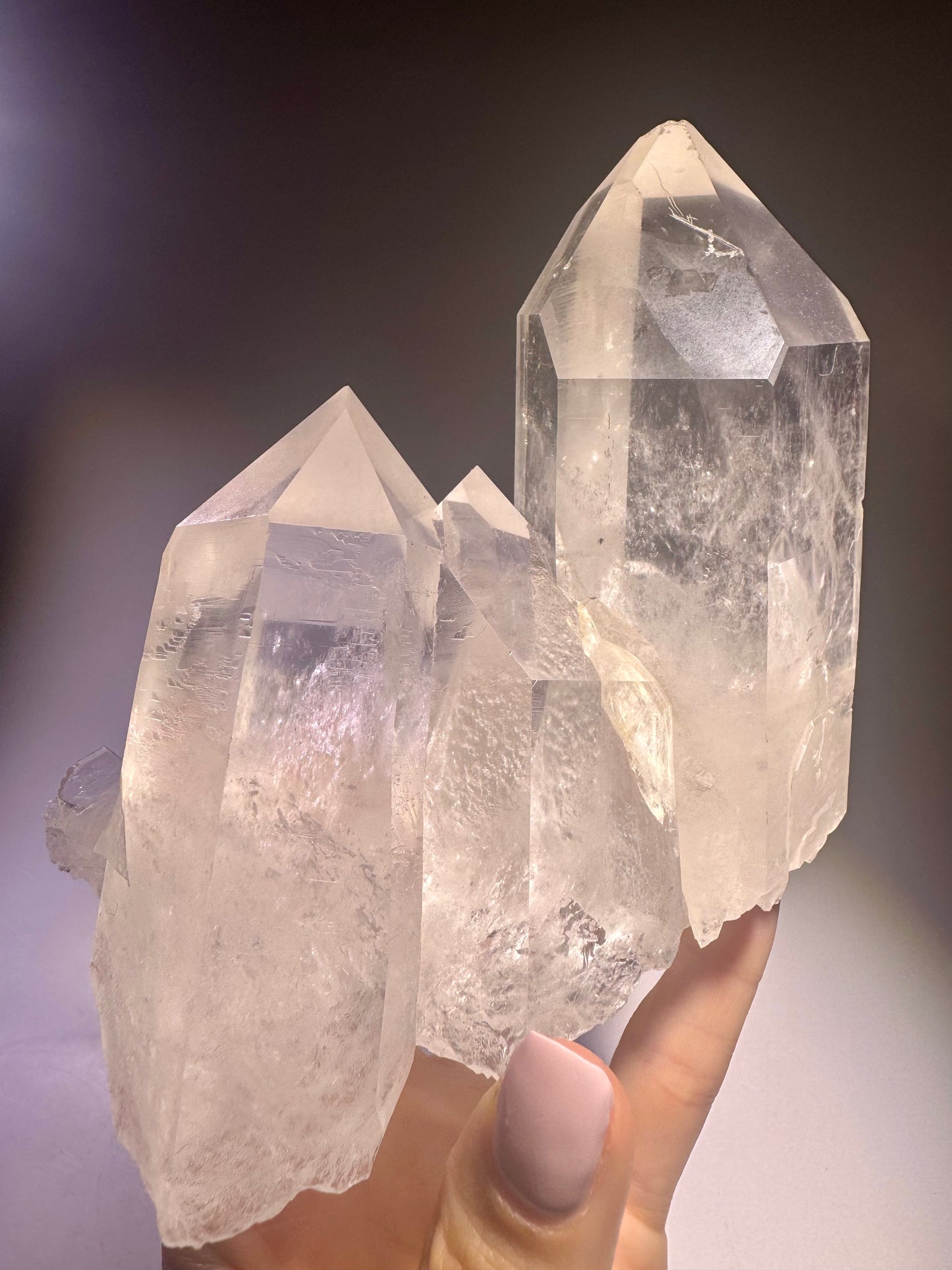 Exklusive Bergkristall Stufe aus Brasilien – extraklar, 11.5 cm, 765 g, naturbelassenes Einzelstück in Spitzenqualität