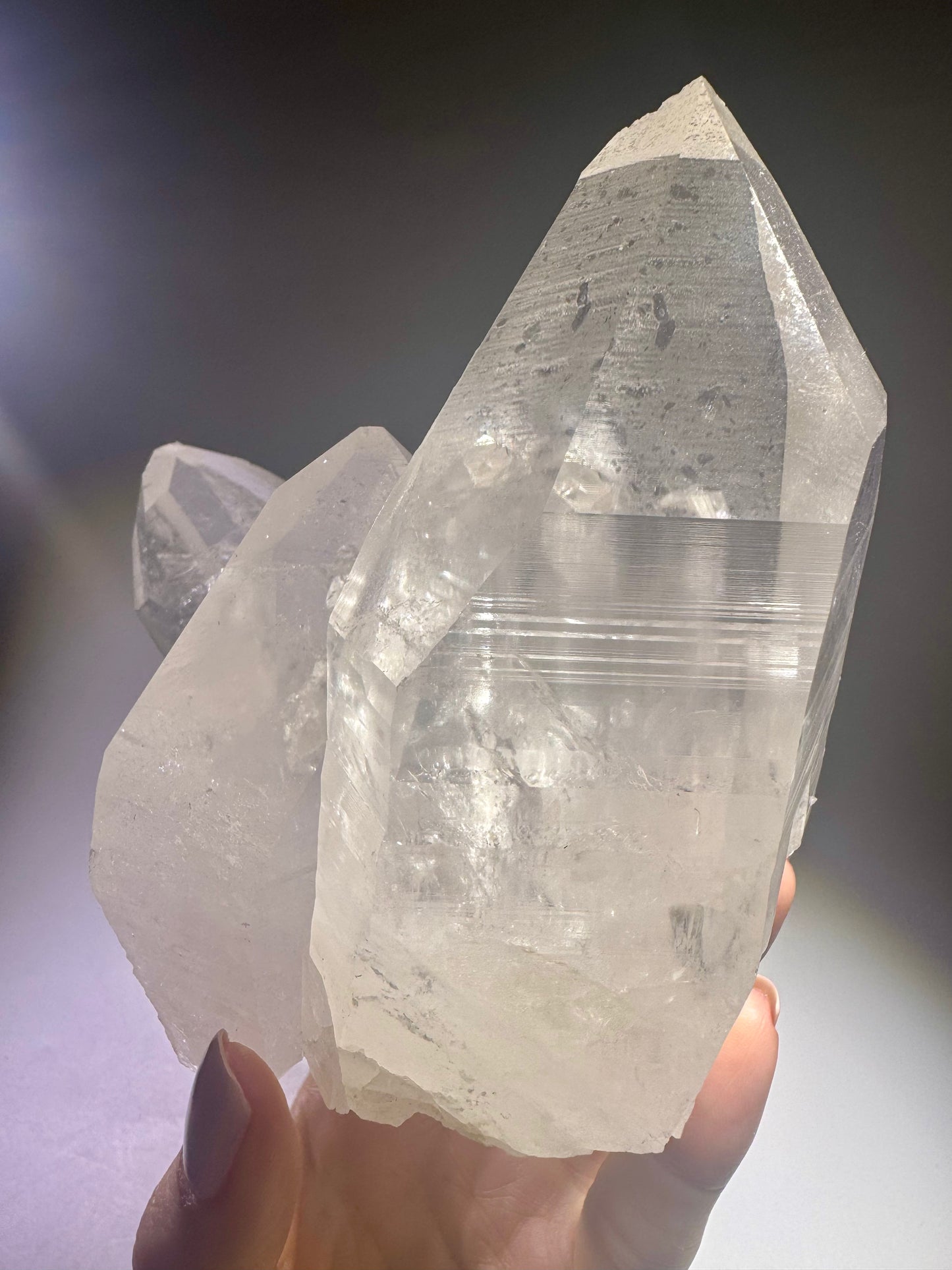 Exklusive Lemurian Kristallstufe aus Brasilien – 13.5 cm, 973 g, naturbelassen, extraklar & hochwertig