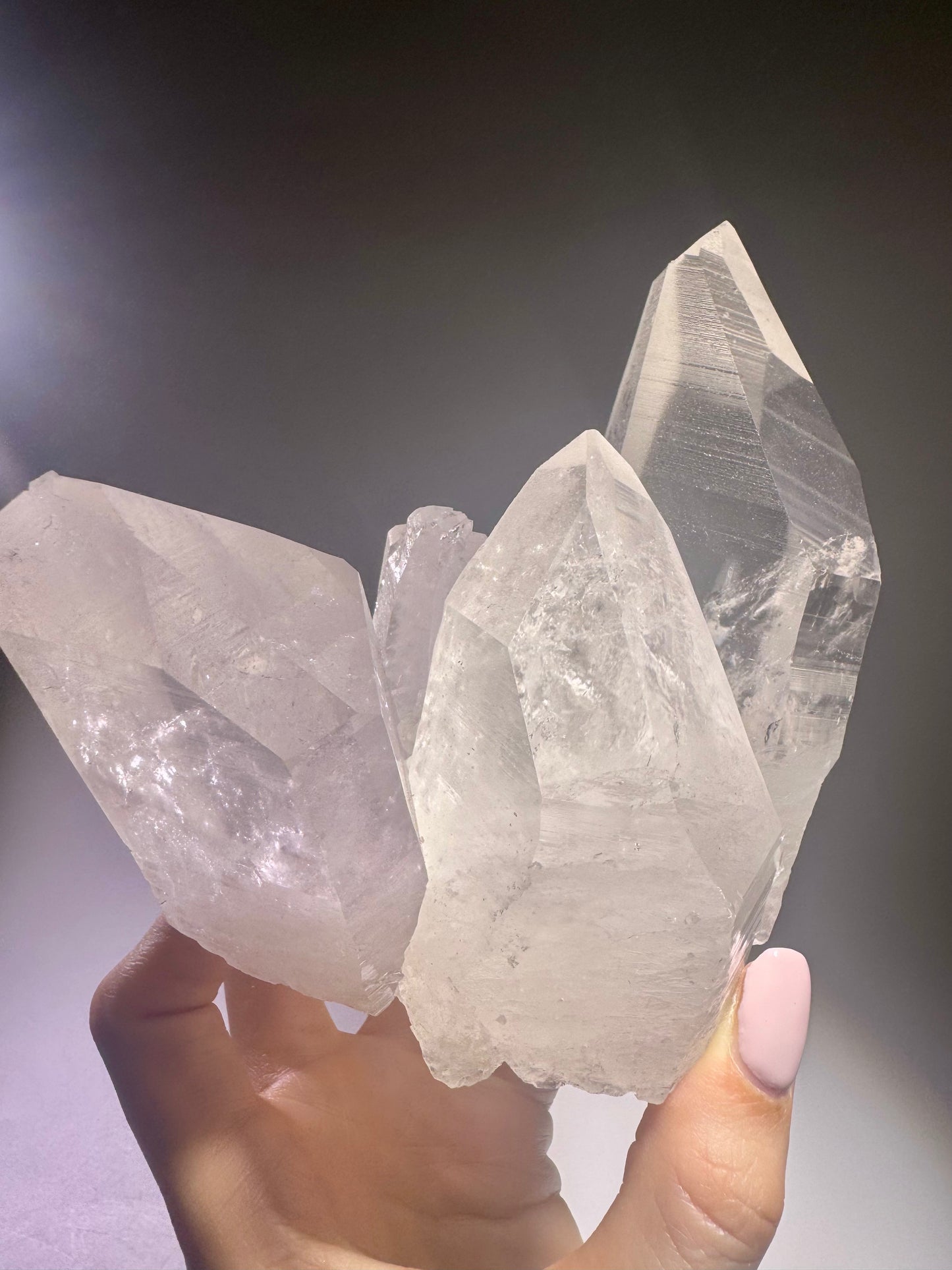 Exklusive Lemurian Kristallstufe aus Brasilien – 13.5 cm, 973 g, naturbelassen, extraklar & hochwertig