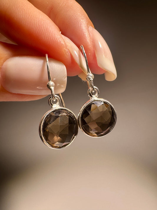 Rauchquarz Ohrringe 925 Sterling Silber – Handgemachter Edelstein Schmuck