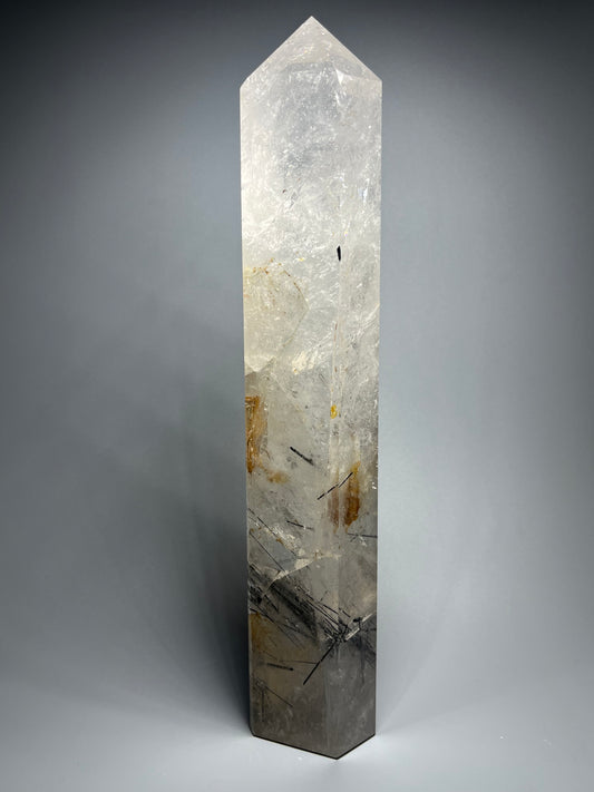 Black Rutil Einschlüsse | Riesige Bergkristallspitze | UNIQUE CRYSTALS