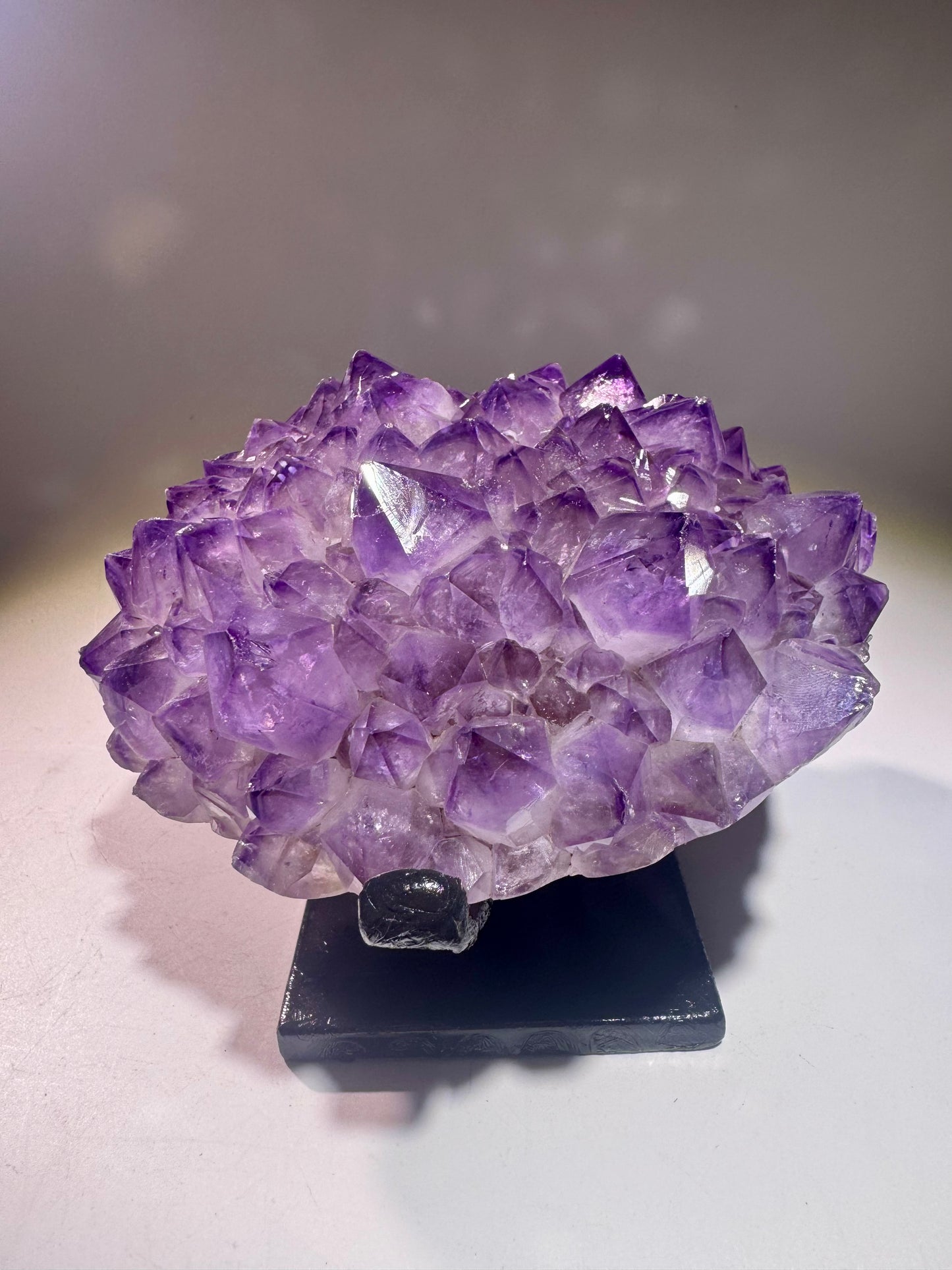 Exklusive Amethyst Blüte/Blume 14.5cm – 1.42kg | Perfekte Spitzen mit Phantomen | Stalaktit Unikat aus Uruguay