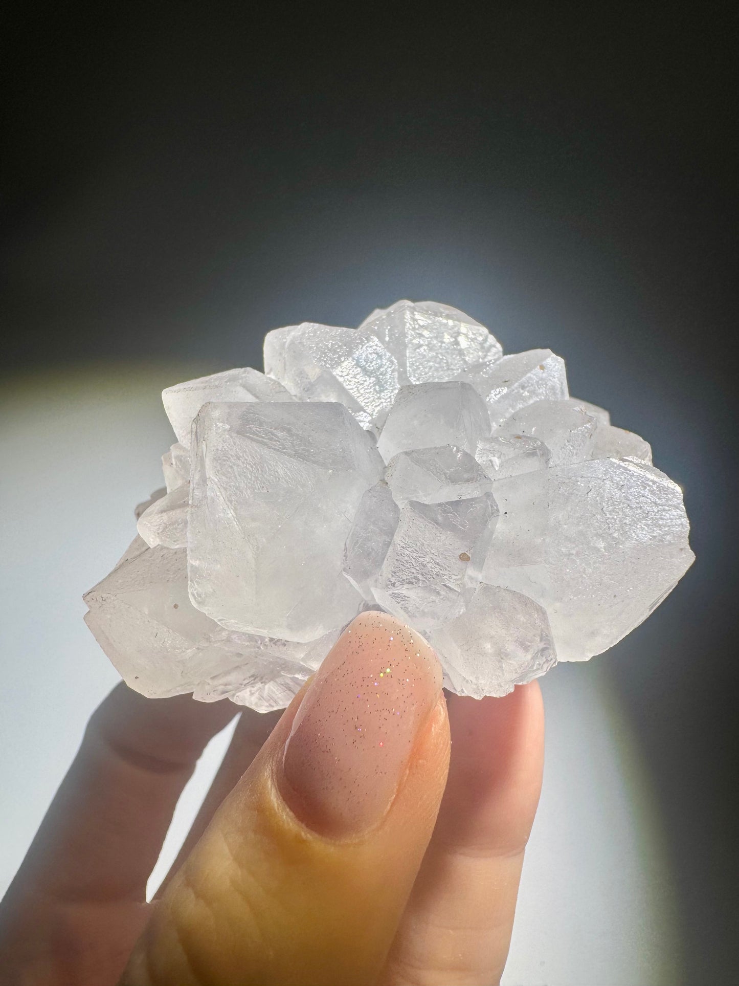 Exklusive Quarzblüte 7.3cm – Stalaktit Unikat aus Uruguay | Weiss & Transparent | Edelstein Raritä