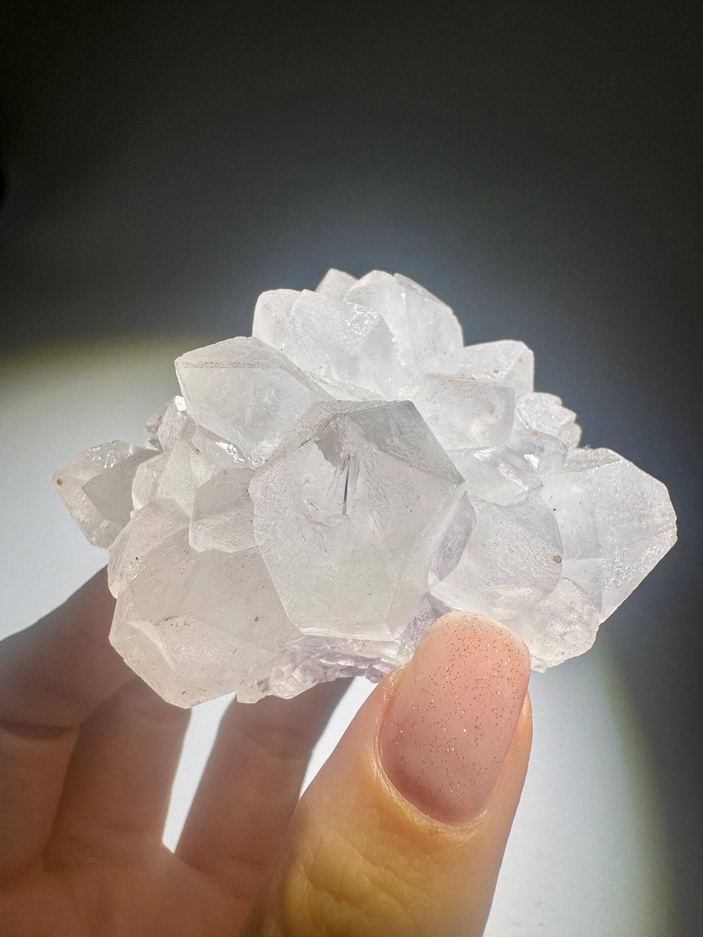 Exklusive Quarzblüte 7.3cm – Stalaktit Unikat aus Uruguay | Weiss & Transparent | Edelstein Raritä