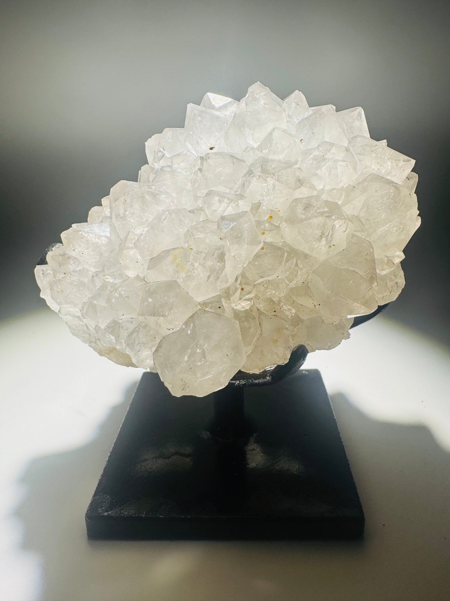 Grosse weisse Quarz Blume 11.5cm – Stalaktit Unikat aus Uruguay | Transparent & klar | Edelstein Rarität