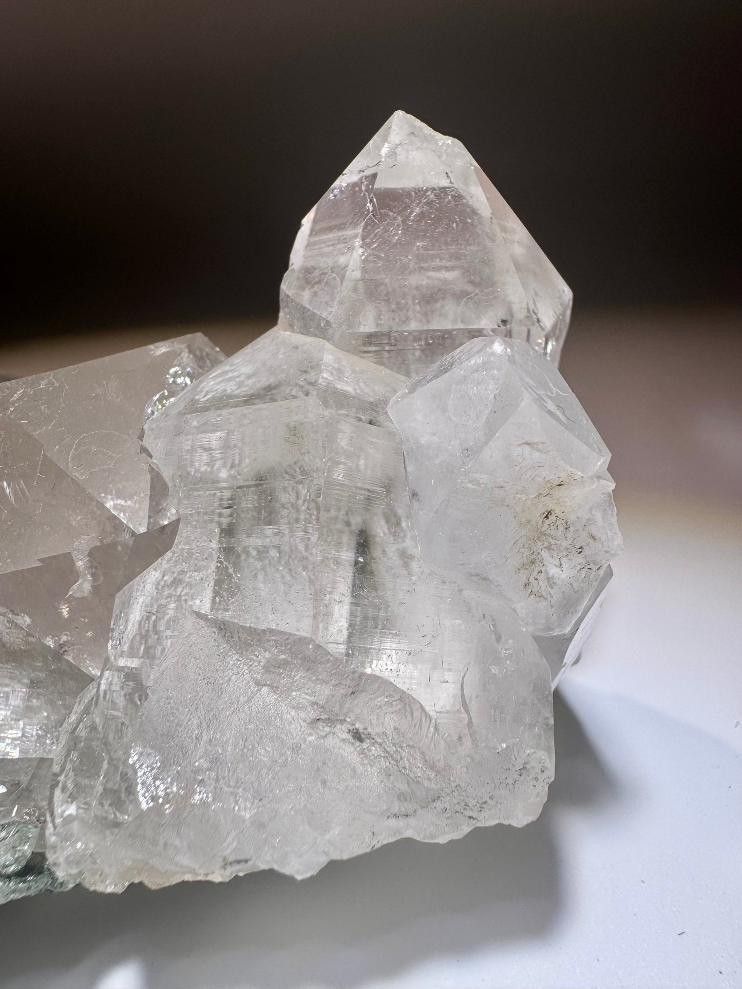 Exklusiver Himalaya Kristallstufe 💎 extra klar in Museumsqualität – 802g, 15.5x9.5cm