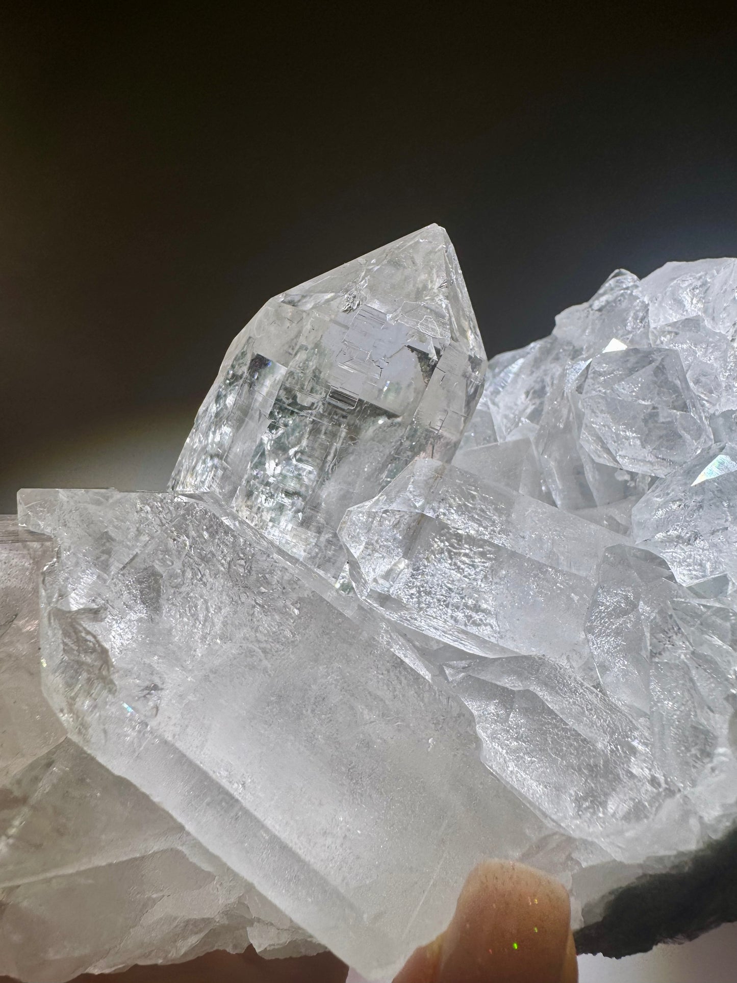 Exklusiver Himalaya Kristallstufe 💎 extra klar in Museumsqualität – 802g, 15.5x9.5cm