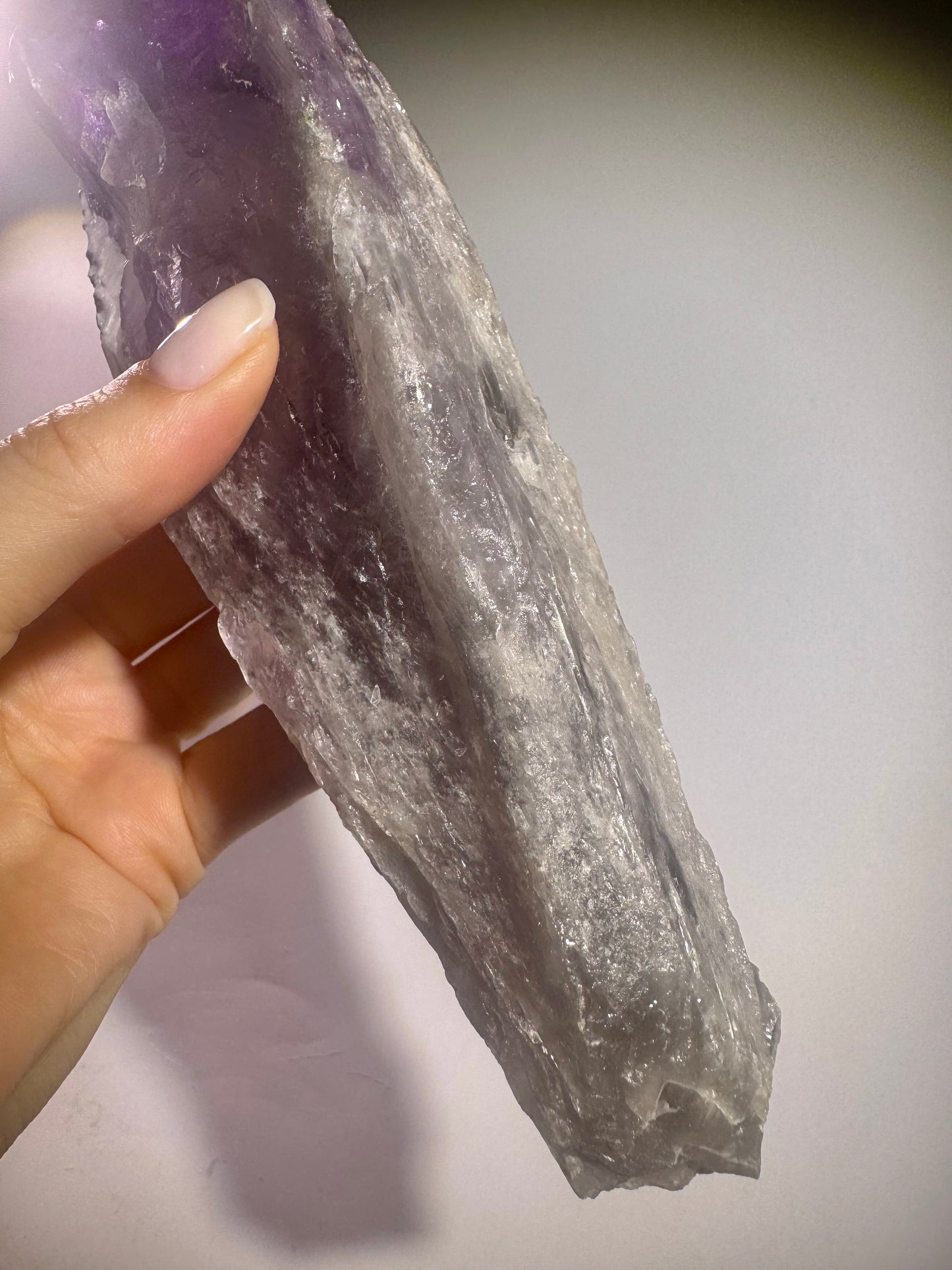 Ametrin Kristallzahn mit Hollandit & Citrin – 22 cm, 694 g | Seltene naturbelassene Spitze aus Brasilien