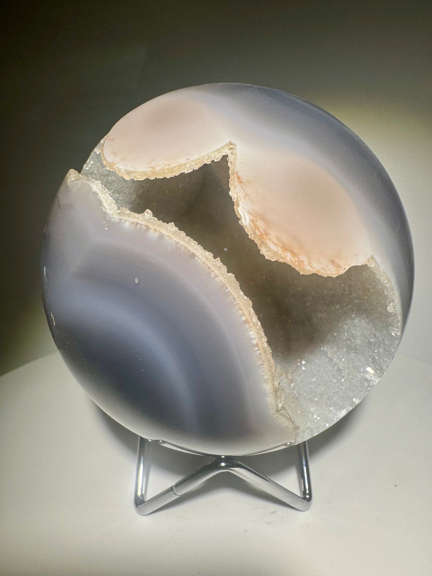 Unglaublich schöne Achat Kugel aus Brasilien – 11.5 cm