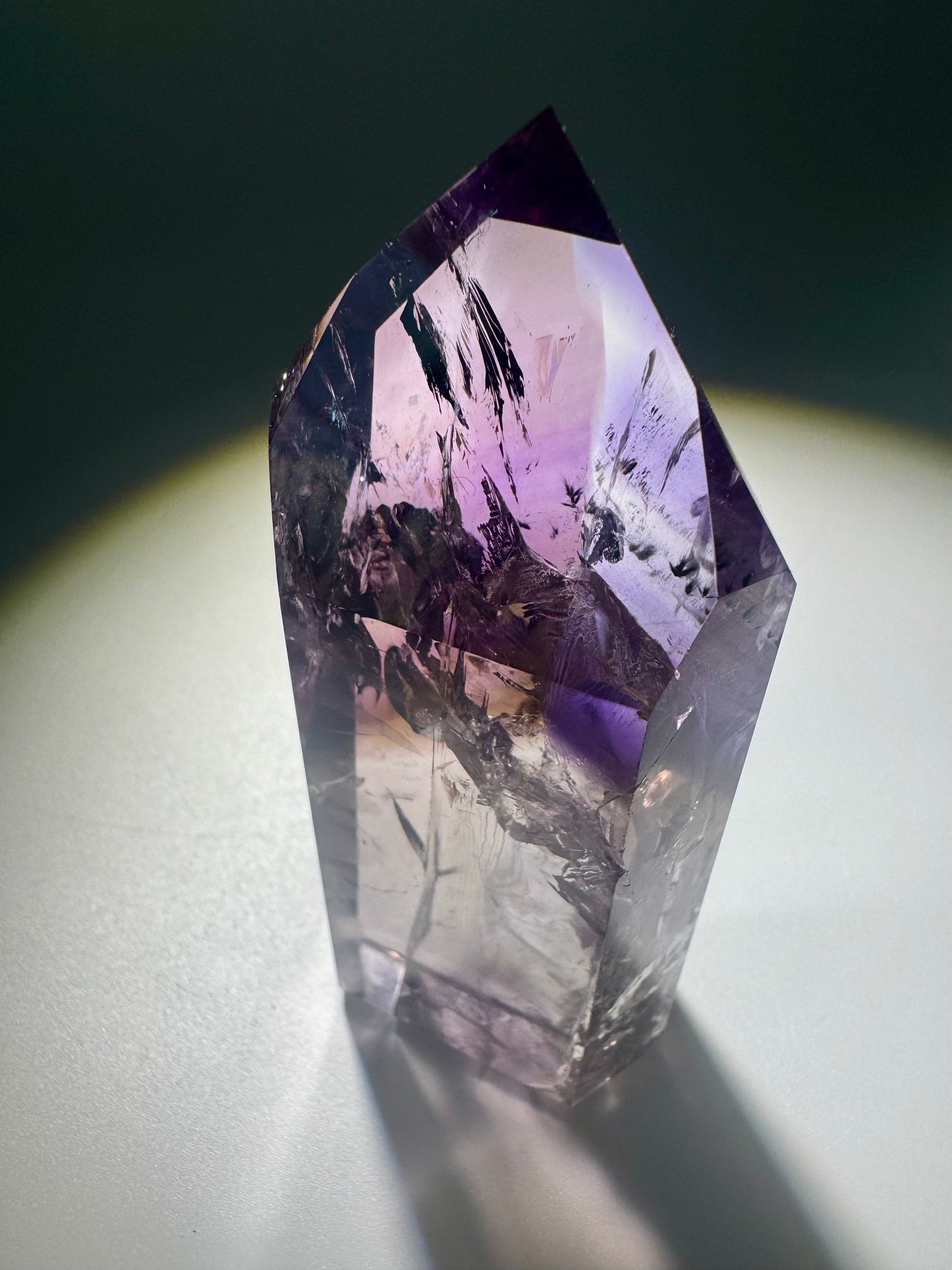 Ametrinspitze 8,6 cm – 136 g | 1A Museumsqualität mit Phantomen, klar & selten | Natürliches Amethyst-Citrin Unikat aus Brasilien 💎