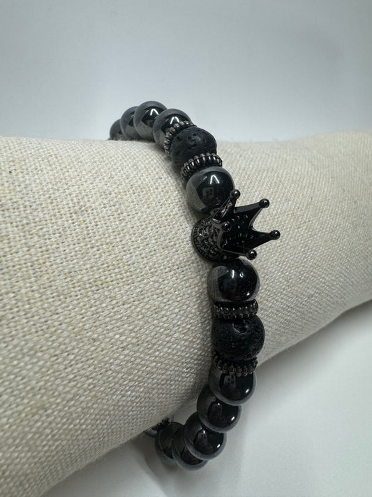 Exklusives Hämatit Armband - 18cm