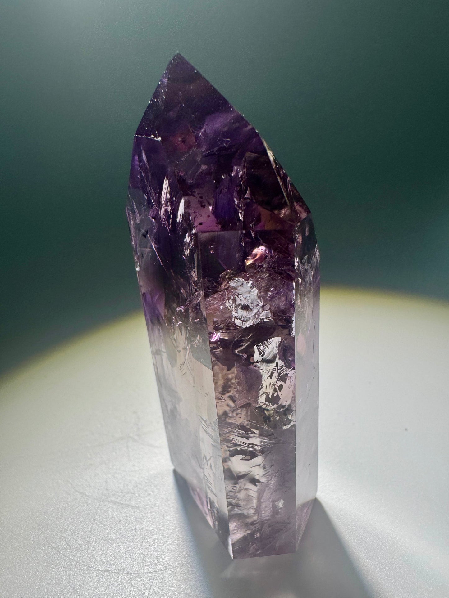 Ametrinspitze 8,6 cm – 136 g | 1A Museumsqualität mit Phantomen, klar & selten | Natürliches Amethyst-Citrin Unikat aus Brasilien 💎